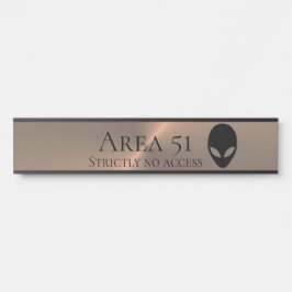 Bereich 51 Alien Türschild