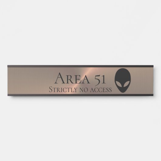 Bereich 51 Alien Türschild (Vorderseite )