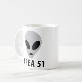 Bereich 51 - alienkopf kaffeetasse (Vorderseite Links)
