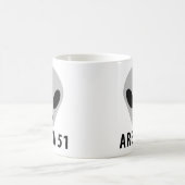 Bereich 51 - alienkopf kaffeetasse (Mittel)