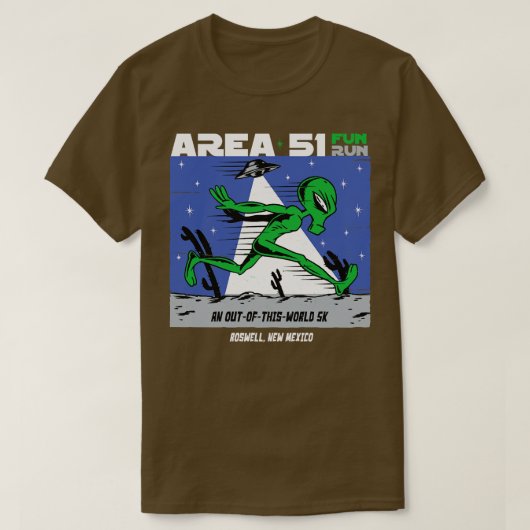 Bereich 51 Fun Run Funny Running T-Shirt (Design vorne)