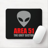 BEREICH 51 Grau-alien Mousepad (Mit Mouse)
