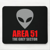 BEREICH 51 Grau-alien Mousepad (Vorne)