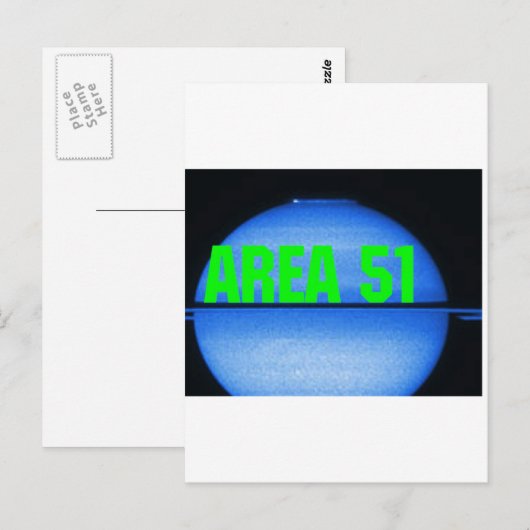 BEREICH 51 POSTKARTE (Vorne/Hinten)