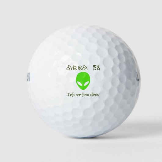 Bereich 51 Schauen wir sie Außerirdischen Golfball (Vorderseite)