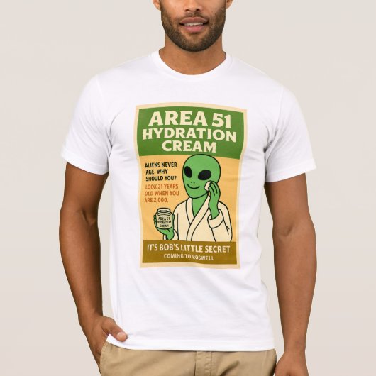 Bereich 51 Skincare 1950er Retro Roswell Außerirdi T-Shirt (Vorderseite)