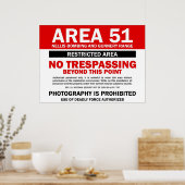 Bereich 51 - Sperrgebiet Poster (Küche)