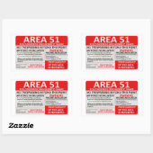 Bereich 51 Unterschrift Rechteckiger Aufkleber (Blatt)