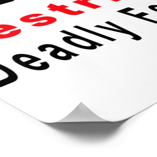 Bereich 51 Warnhinweise Poster (Ecke)