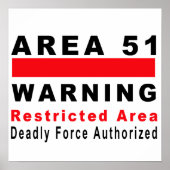 Bereich 51 Warnhinweise Poster (Vorne)