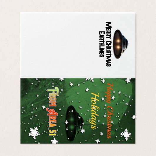 Bereich 51 Weihnachtsgrüße (Außenseite Aufgefaltet)