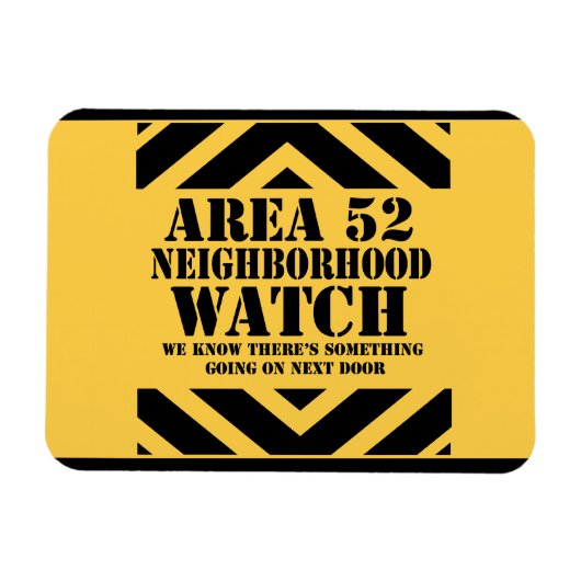 Bereich 52 Uhr Beobachtung der Nachbarschaft Magnet (Horizontal)