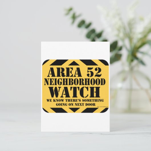 Bereich 52 Uhr Beobachtung der Nachbarschaft Postkarte (Stehend Vorderseite)