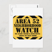 Bereich 52 Uhr Beobachtung der Nachbarschaft Postkarte (Vorne/Hinten)