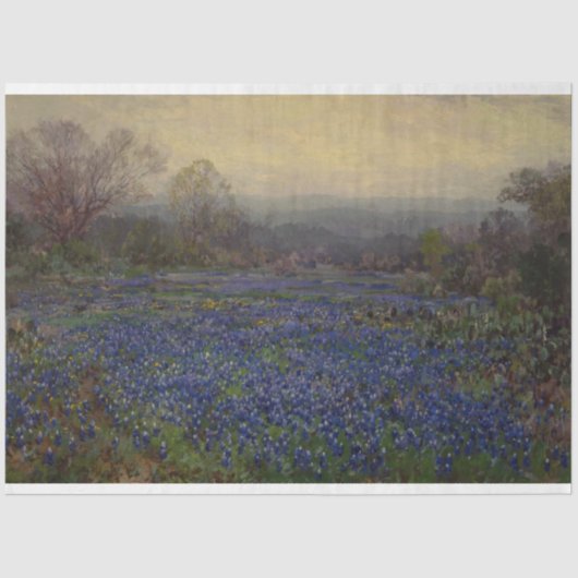 Bereich Bluebonnet-Blume (Landschaft des ländliche Seidenpapier (Vorderseite)