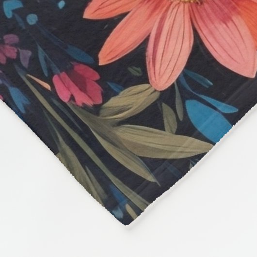 Bereich blühender Blume Nahtlose Muster-Dynamik Fleecedecke (Ecke)