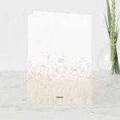 Bereich blühender Wildblumen Feiertagskarte (Rückseite)