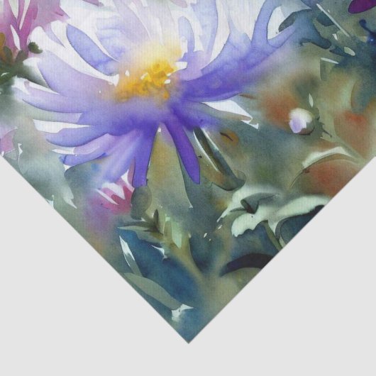 Bereich Blume-Aster (C) Aquarell Seidenpapier (Ausschnitt)