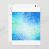 Bereich Blume - Blau Postkarte (Vorne/Hinten)