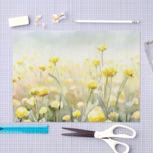 Bereich Blume - Craspedia (C) Seidenpapier (Handwerk)