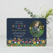 Bereich Blume Foto Einladung (Stehend Vorderseite)