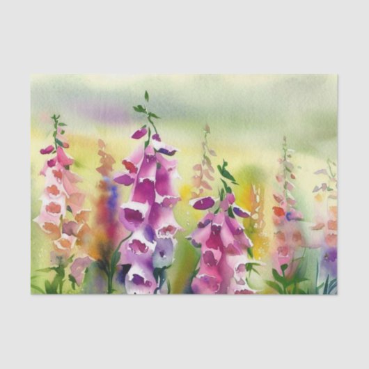 Bereich Blume-Foxglove (D) Aquarell Seidenpapier (Vorderseite)
