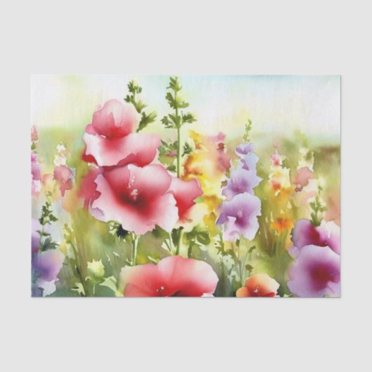 Bereich Blume - Hollyhock (C) Seidenpapier (Vorderseite)