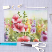 Bereich Blume - Hollyhock (C) Seidenpapier (Handwerk)