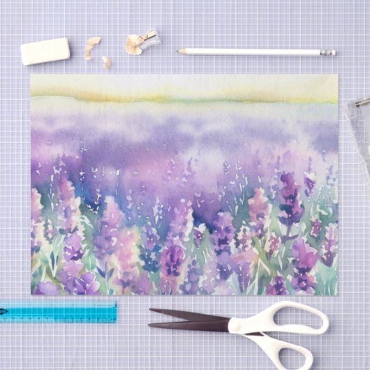 Bereich Blume-Lavendel (E) Aquarell Seidenpapier (Handwerk)