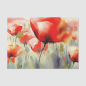 Bereich Blume-Mohn (A) Aquarell Seidenpapier (Vorderseite)
