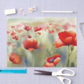 Bereich Blume-Mohn (B) Aquarell Seidenpapier (Handwerk)