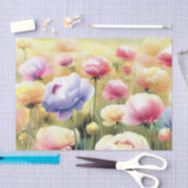 Bereich Blume-Ranunculus (C) Wasserfarbe Seidenpapier (Handwerk)