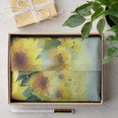 Bereich Blume-Sonnenblumen (C) Aquarell Seidenpapier (Geschenk)