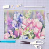 Bereich Blume-Süßer Erbsen (A) Aquarell Seidenpapier (Handwerk)