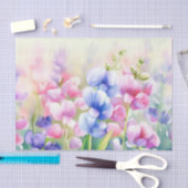 Bereich Blume - Süßer Erbsen (C) Aquarell Seidenpapier (Handwerk)