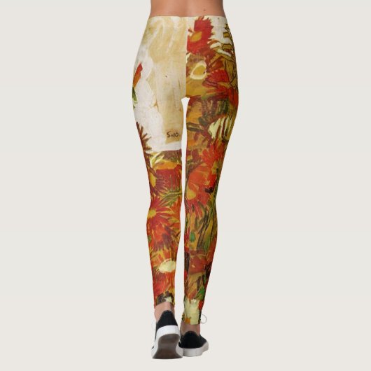 Bereich Blume von Egon Schiele Leggings (Rückseite)