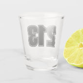 Bereich Code 213 (Los Angeles) Shot Glass Schnapsglas (Rückseite)