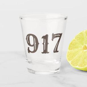 Bereich Code 917 (New York City) Shot Glass Schnapsglas