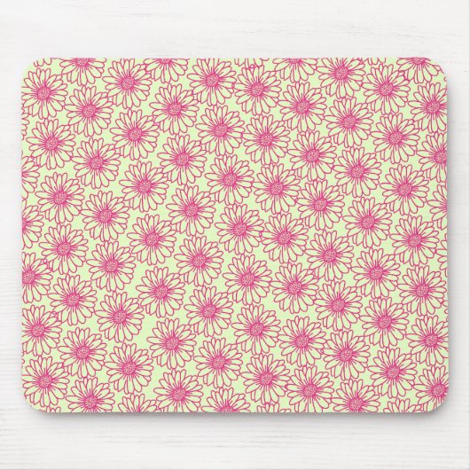 Bereich Daisies Mousepad, rosa Blume Mousepad (Vorne)