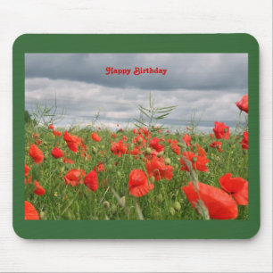 Bereich der Blume "Happy Birthday" Mousepad