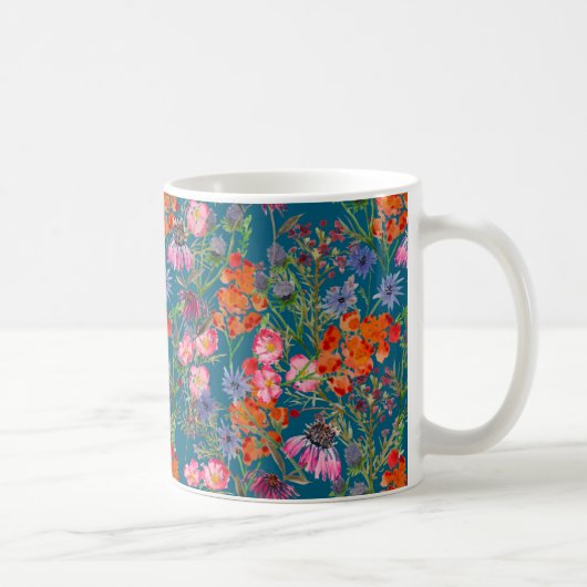 Bereich der Blume Nahtloses Muster Kaffeetasse (Rechts)