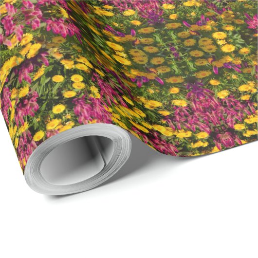 Bereich der farbenfrohen Blume Geschenkpapier (Rolleneckpunkt)