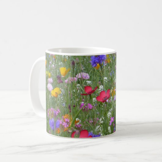 Bereich der farbenfrohen Blume Zwei-Tone-Kaffee-Ta Kaffeetasse (Vorderseite Links)