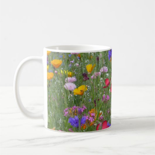 Bereich der farbenfrohen Blume Zwei-Tone-Kaffee-Ta Kaffeetasse (Links)