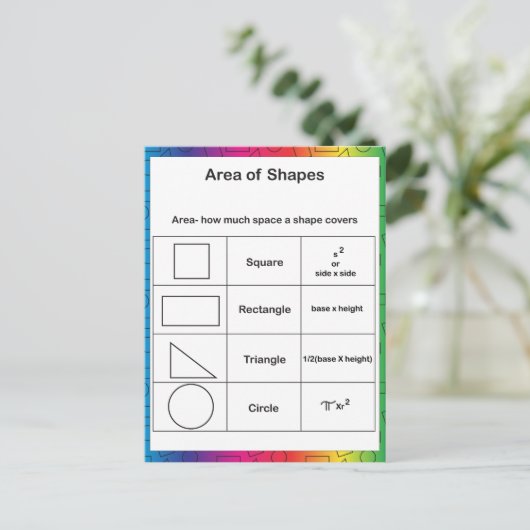 Bereich der Formen Rainbow Postkarte (Stehend Vorderseite)