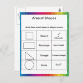 Bereich der Formen Rainbow Postkarte (Vorne/Hinten)