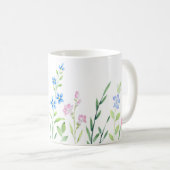 Bereich der gemischten Aquarellfarben-Wildblumen Kaffeetasse (VorderseiteRechts)
