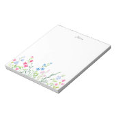 Bereich der gemischten Aquarellfarben-Wildblumen Notizblock (Rotiert)