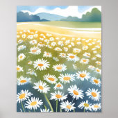 Bereich der Milchwirtschaft | Blume Blumenbemalung Poster (Vorne)