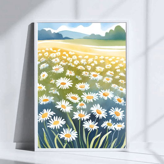 Bereich der Milchwirtschaft | Blume Blumenbemalung Poster